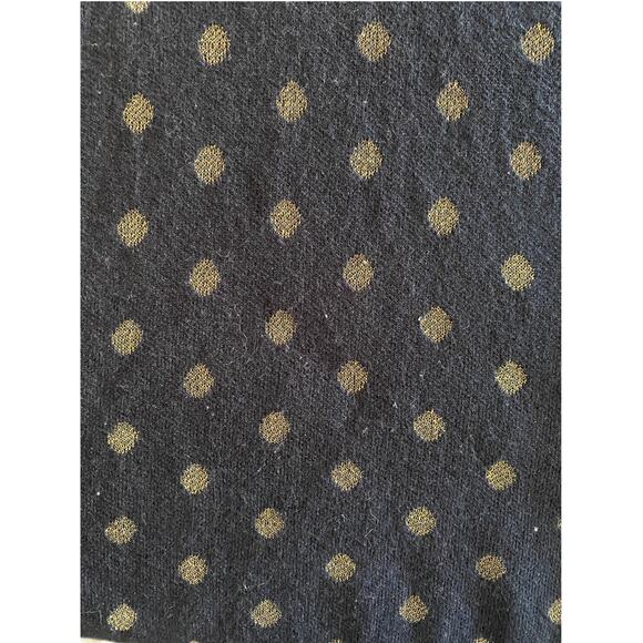 Loft Pullover Navy Gold Wool Blend Polka Dot Knit Crewneck Sweater Size‎ Small - Picture 4 of 7